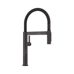 Culina s - Mitigeur d'évier avec bras flexible et douchette, noir mat 527468 - Blanco