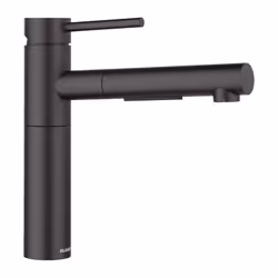 Mitigeur BLANCO ALTA-S II Noir Mat 527553, à douchette double jet Mitigeur à levier supérieur au design épuré Bec haut pour r ...