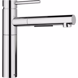 Mitigeur BLANCO ALTA-S II Chrome 527543, à douchette double jet Mitigeur à levier supérieur au design épuré Bec haut pour rem ...