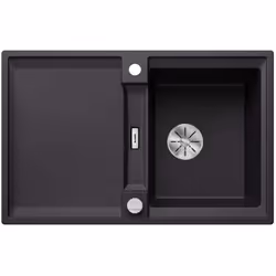 Évier de cuisine Adira 45 S couleur : noir matériau Silgranit PuraDur montage à encastrer largeur minimale du meuble : 450 mm ...
