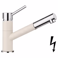 Mitigeur de cuisine Kano S, basse pression couleur : blanc doux/chrome hauteur du robinet : 191 mm longueur du bec 214 mm zon ...