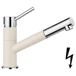 Blanco - Kano s - Mitigeur d'évier avec bec extractible, blanc soft/chrome 527655