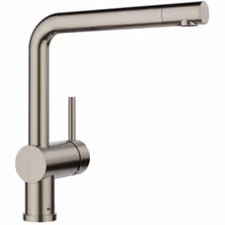 Mitigeur d’évier Linus couleur : PVD platine hauteur du mitigeur : 282 mm longueur du bec : 219 mm zone de confort : 253 mm b ...