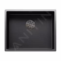 Évier de cuisine Claron 500 U couleur : acier foncé dimensions totales : 540 × 440 mm dimensions du bac :500 × 400 mm profond ...