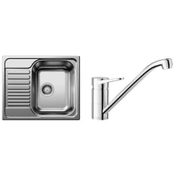 BLANCO TIPO 45 S Mini & WEGA II Evier à poser Rectangulaire Acier inoxydable