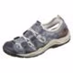 Chaussures Rieker L056114 - Femme - Bleu - Lacets - Plat - Synthétique