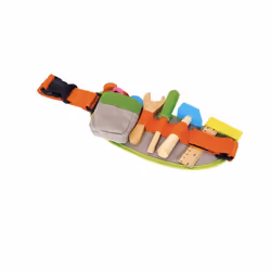 Jouet dimitation - Legler - Ceinture doutils - 13 pièces - Bois massif verni - Coloré