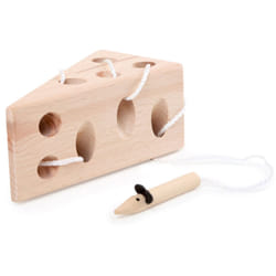 Small foot Threading Game Cheese and Mouse 3 y+ 2 pcs