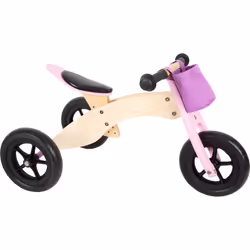 Small Foot Design Maxi, 1 an(s), 3 roue(s), Tissu, Métal, Bois, Noir, Rose, Bois