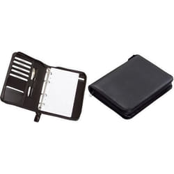 Classeur à anneaux - ALASSIO - LUINO - Format A5 - PU noir
