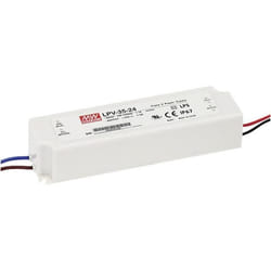 Bloc dalimentation à encastrer - MEANWELL - LPV-35-12 - 36 W - Plastique - Extérieur