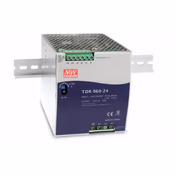 MEAN WELL TDR-960-24, 960 W, 340 - 550 V, 47 - 63 Hz, 2/400VC, 1.4/500VC, Actif, 14 ms