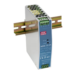 MEAN WELL NDR-75-24 unité d'alimentation d'énergie 76,8 W Bleu, Métallique