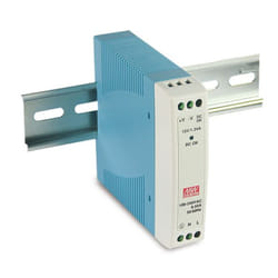 MEAN WELL MDR-10-5 unité d'alimentation d'énergie 10 W Bleu, Métallique
