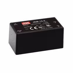 MEAN WELL IRM-15-5, 15 W, 85 - 264 V, ITE EN/UL/IEC 60950, Noir, 27,2 mm, 52,4 mm