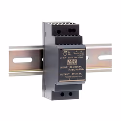 MEAN WELL HDR-30-24, 36 W, 85 - 264 V, Surtension, Surcharge, Court-circuit, Acier inoxydable, -30 - 70 °C, UL60950-1, UL508, ...