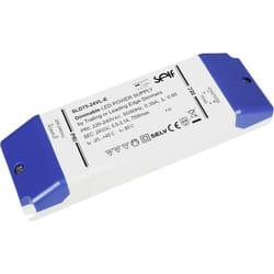 Self Electronics - SLD75-12VL-E Transformateur pour led à tension constante 75 w 1 - 6.25 a 12 v/dc dimmable, homologué pour les meubles, protection