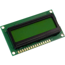 Display Elektronik - cran lcd jaune-vert 16 x 2 Pixel (l x h x p) 65.5 x 36.7 x 9.6 mm