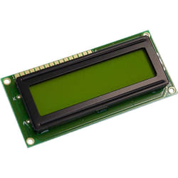 Display Elektronik - cran lcd jaune-vert 16 x 2 Pixel (l x h x p) 80 x 36 x 9.6 mm