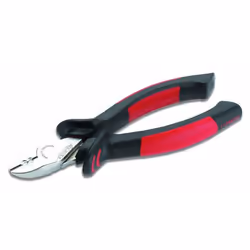 Cimco 10 0652, Pince diagonale, 2,5 mm, Résistant aux chocs, Plastique PU, Acier, Plastique, Noir, Rouge
