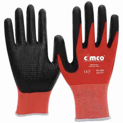 Cimco Grip Flex schwarz/rot 141231 Tricot Gants de travail Taille: 10 XL EN 388 1 paire(s)