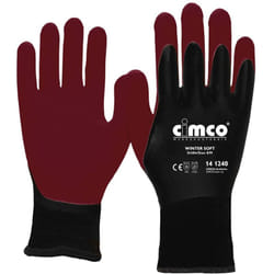 Winter Soft dunkelrot/schwarz 141243 Vinyle Gants de travail Taille: 11, xxl en 388 1 paire(s) - Cimco