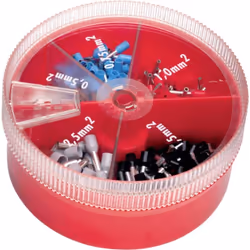 Informations techniques Couleur du boîtier : incolore Matériau du boîtier : plastique Avec outil : × Cosses de câble à sertir ...