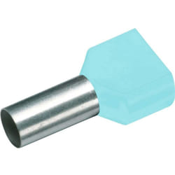 187731 Embout double d'extrémité de câble 0.34 mm² partiellement isolé turquoise 100 pc(s) - Cimco