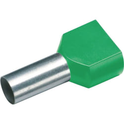 Cimco - 187744 Embout double d'extrémité de câble 16 mm² partiellement isolé vert 100 pc(s) Y018163