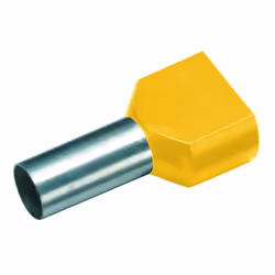 Cimco 182436, Embouts de fil, Étain, Droit, Métallique, Jaune, Cuivre, 1 mm²
