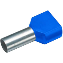 Embout double d'extrémité de câble Cimco 18 2444 2.5 mm² x 10 mm partiellement isolé bleu 100 pc(s)