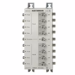 Kathrein EBX 2920, Diviseur de câbles, 5 - 2150 MHz, Gris, Blanc, F-type, 112 mm, 54,5 mm