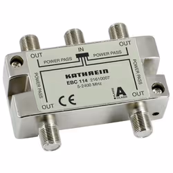 Kathrein EBC 114, Diviseur de câbles, 5 - 2400 MHz, Argent, F, 55 mm, 74 mm
