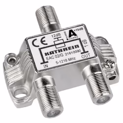 Kathrein EAC 02/G, 75 Ohm, 5 - 1218 MHz, Argent, Zinc, F, 51,6 mm