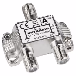 Kathrein EAC 03/G, 75 Ohm, 5 - 1218 MHz, Argent, Zinc, F, 51,6 mm