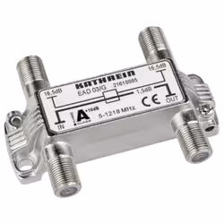 Kathrein EAD 03/G, 75 Ohm, 5 - 1218 MHz, Argent, Zinc, F, 73,6 mm