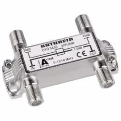 Kathrein EAD 04/G, 75 Ohm, 5 - 1218 MHz, Argent, Zinc, F, 73,6 mm