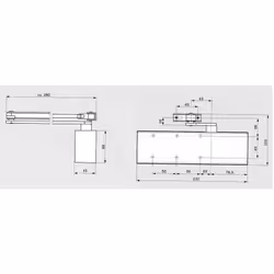 Ferme-porte TS71 DORMA - Blanc - Sans bras - Force 3 à 4 - 22212111