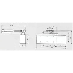 Ferme-porte TS71 DORMA - Blanc - Sans bras - Force 3 à 4 - 22212111
