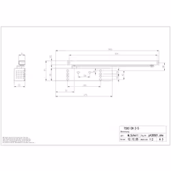 Ferme-porte TS93 G25 DORMA - Noir - Sans bras force 2 à 5 - opposé aux paumelles - 43070019