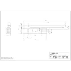 Ferme-porte TS93 G25 DORMA - Noir - Sans bras force 2 à 5 - opposé aux paumelles - 43070019