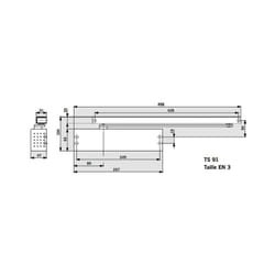 Dormakaba - Ferme porte ts 91B universel force 3 fourni sans bras finition noir - dorma - 41020119