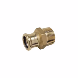 Mamelon à sertir sur cuivre diamètre 22mm, fileté mâle en 15x21. Joint d'étanchéité EPDM. Tout raccord non serti n'est pas ét ...