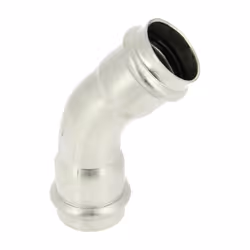 Coude 45° inox 316 à sertir Femelle Ø28 Le système NiroSan© en acier inoxydable SANHA est utilisable pour de nombreuses appli ...