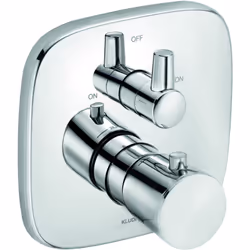 KLUDI AMBA 1 x robinetterie thermostatique encastrée pour remplissage de baignoire et douche Set de montage fin avec unité fo ...