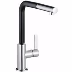Mitigeur d’évier montage monotrou cartouche céramique régulateur de jet M16x1 débit 8,2 l/min à 3 bar bec extractible orienta ...