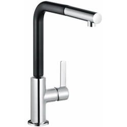 Kludi - l-ine s chromé / noir mat, bec rétractable