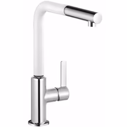 Mitigeur d’évier montage monotrou cartouche céramique régulateur de jet M16x1 débit 8,2 l/min à 3 bar bec extractible orienta ...