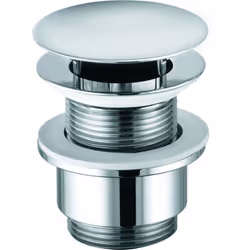KLUDI 1x robinet à tige avec capuchon d'écoulement G 1 1/4 pour lavabo sans trop-plein ne peut pas être fermé Chrome