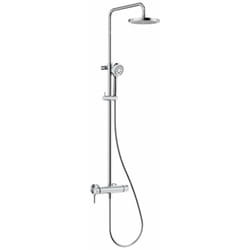 Kludi - Logo - Set de douche Dual Shower System avec mitigeur, 20 cm, chrome 6808505-00